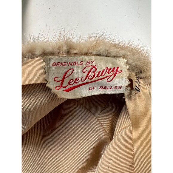 Vintage Lee Bury Dallas Beige Mink Fur Hat - Picture 8 of 16